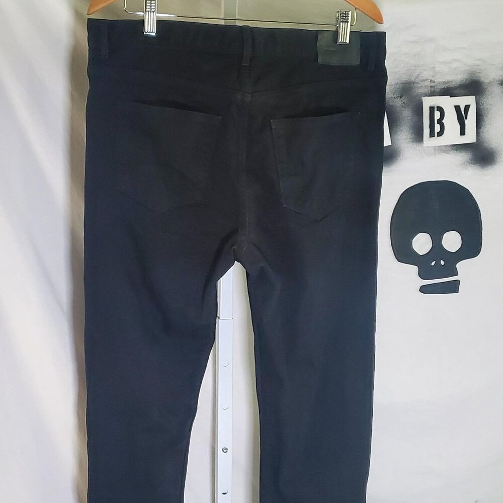 H&M Black Jeans Raw Hem Mens 34W - Picture 3 of 16